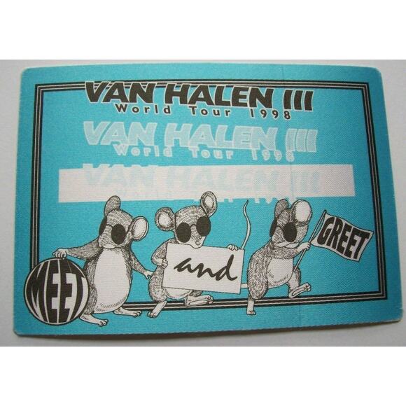 Van Halen Backstage Pass Vintage Original Meet And Greet 1998 Hard Rock Eddie - Picture 1 of 3